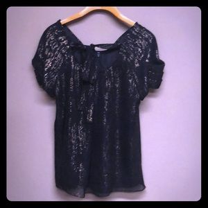 Black and gold blouse